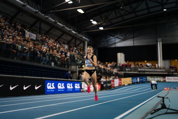 Jule Wachtendorf (Hannover 96) am 18.02.2024 während den 71. Deutschen Leichtathletik-Hallenmeisterschaften in der QUARTERBACK Immobilien ARENA in Leipzig