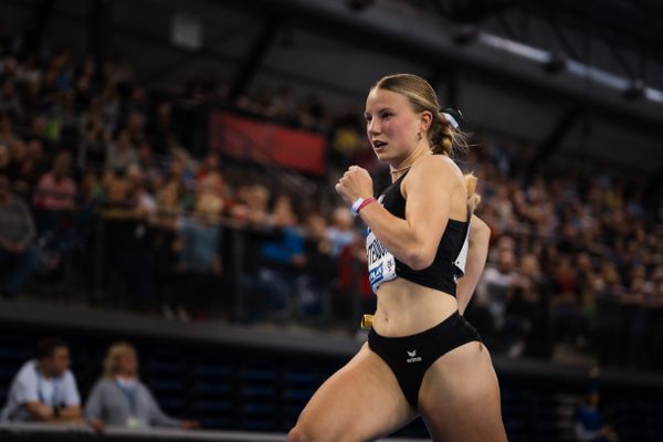 Jule Wachtendorf (Hannover 96) am 18.02.2024 während den 71. Deutschen Leichtathletik-Hallenmeisterschaften in der QUARTERBACK Immobilien ARENA in Leipzig