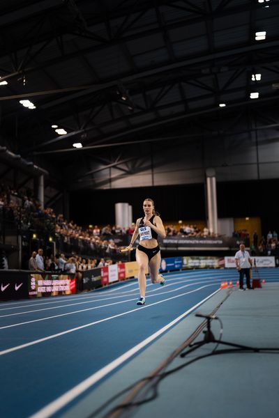 Michelle Aulbert (Hannover 96) am 18.02.2024 während den 71. Deutschen Leichtathletik-Hallenmeisterschaften in der QUARTERBACK Immobilien ARENA in Leipzig