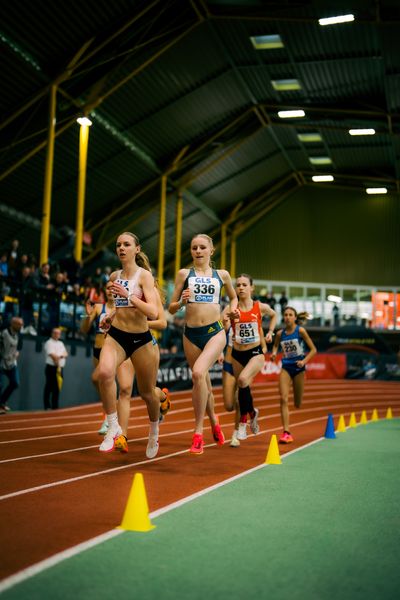 Paula Terhorst (VfL Löningen) waehrend der 55. Deutsche Jugend-Hallenmeisterschaften U20 am 24.02.2024 in der Helmut-Körnig-Halle in Dortmund