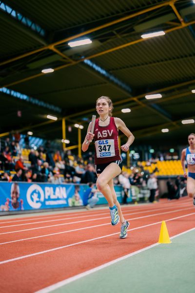 Vera Coutellier (ASV Köln e. V.) waehrend der 55. Deutsche Jugend-Hallenmeisterschaften U20 am 24.02.2024 in der Helmut-Körnig-Halle in Dortmund