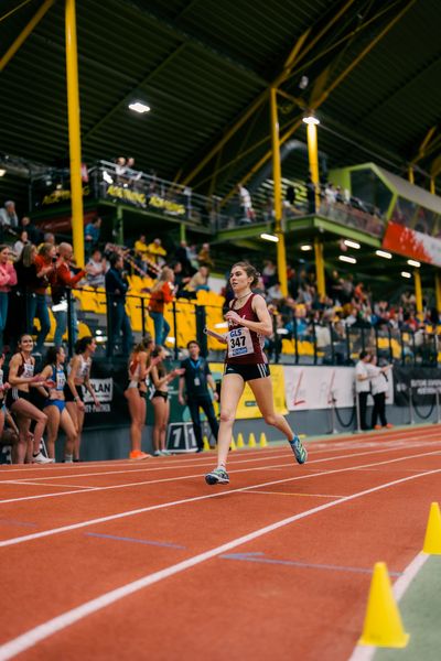 Vera Coutellier (ASV Köln e. V.) waehrend der 55. Deutsche Jugend-Hallenmeisterschaften U20 am 24.02.2024 in der Helmut-Körnig-Halle in Dortmund