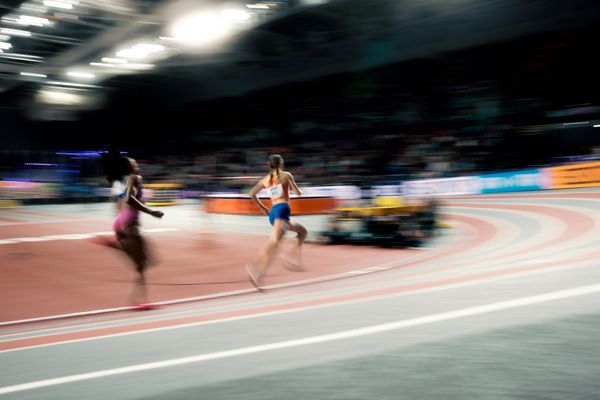 Femke Bol (NED/NEtherlands) im 400m Vorlauf am 01.03.2024 bei den World Athletics Indoor Championships in Glasgow (Schottland / Vereinigtes Königreich)