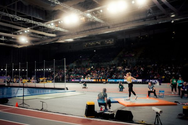 Alina Kenzel (GER/Germany) beim Kugelstoßen am 01.03.2024 bei den World Athletics Indoor Championships in Glasgow (Schottland / Vereinigtes Königreich)