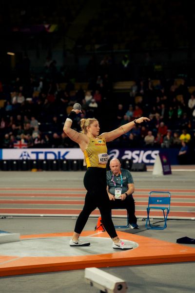 Alina Kenzel (GER/Germany) beim Kugelstoßen am 01.03.2024 bei den World Athletics Indoor Championships in Glasgow (Schottland / Vereinigtes Königreich)