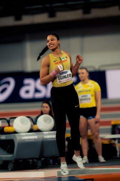 Yemisi Ogunleye (GER/Germany) beim Kugelstoßen am 01.03.2024 bei den World Athletics Indoor Championships in Glasgow (Schottland / Vereinigtes Königreich)