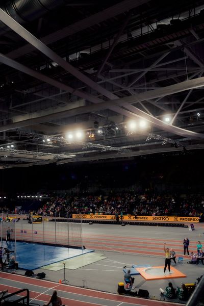 Yemisi Ogunleye (GER/Germany) beim Kugelstoßen am 01.03.2024 bei den World Athletics Indoor Championships in Glasgow (Schottland / Vereinigtes Königreich)