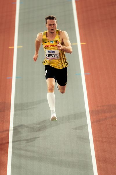 Aleksandar Askovic (GER/Germany) am 01.03.2024 bei den World Athletics Indoor Championships in Glasgow (Schottland / Vereinigtes Königreich)