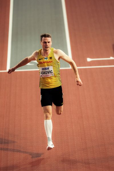 Aleksandar Askovic (GER/Germany) am 01.03.2024 bei den World Athletics Indoor Championships in Glasgow (Schottland / Vereinigtes Königreich)