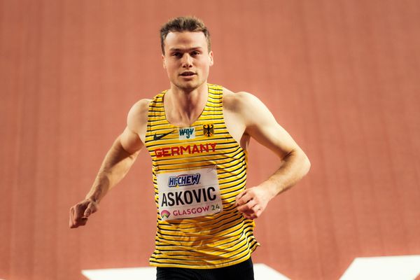 Aleksandar Askovic (GER/Germany) am 01.03.2024 bei den World Athletics Indoor Championships in Glasgow (Schottland / Vereinigtes Königreich)