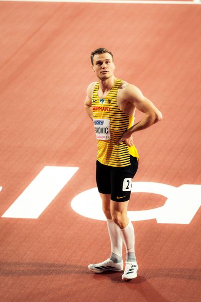 Aleksandar Askovic (GER/Germany) am 01.03.2024 bei den World Athletics Indoor Championships in Glasgow (Schottland / Vereinigtes Königreich)