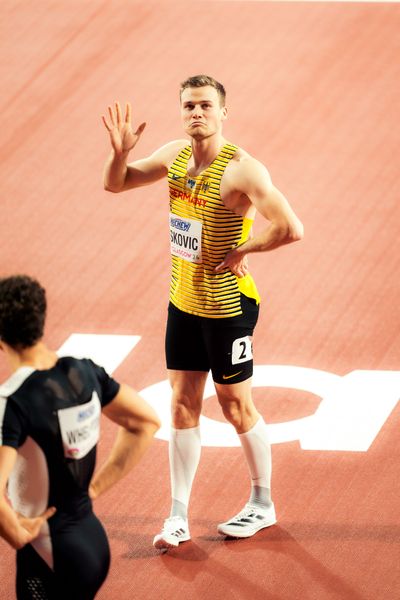 Aleksandar Askovic (GER/Germany) am 01.03.2024 bei den World Athletics Indoor Championships in Glasgow (Schottland / Vereinigtes Königreich)