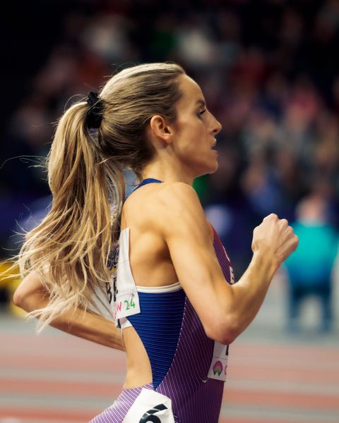 Georgia Bell (GBR/Great Britain) am 01.03.2024 bei den World Athletics Indoor Championships in Glasgow (Schottland / Vereinigtes Königreich)