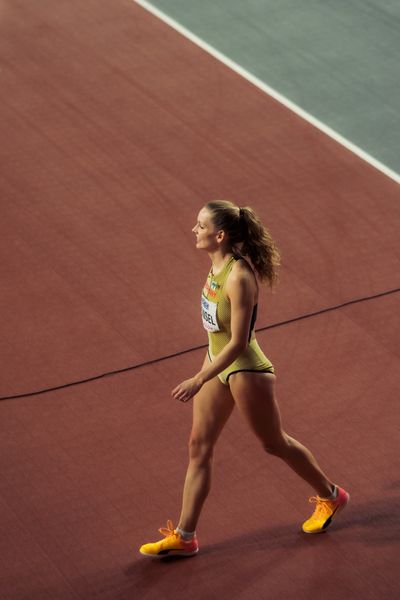 Christina Honsel (GER/Germany) beim Hochsprung am 01.03.2024 bei den World Athletics Indoor Championships in Glasgow (Schottland / Vereinigtes Königreich)