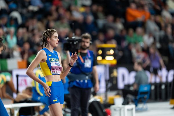 Yaroslava Mahuchikh (UKR/Ukraine) im Hochsprung am 01.03.2024 bei den World Athletics Indoor Championships in Glasgow (Schottland / Vereinigtes Königreich)