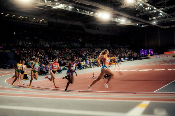 Lieke Klaver (NED/Netherlands), Talitha Diggs (USA/United States of America), Susanne Gogl-Walli (AUT/Austria), Sharlene Mawdsley (IRL/Ireland)im 400m Halbfinale am 01.03.2024 bei den World Athletics Indoor Championships in Glasgow (Schottland / Vereinigtes Königreich)