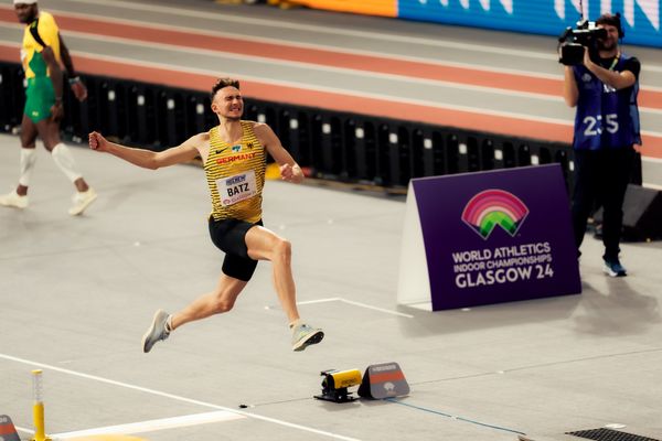 Simon Batz (GER/Germany) am 02.03.2024 bei den World Athletics Indoor Championships in Glasgow (Schottland / Vereinigtes Königreich)