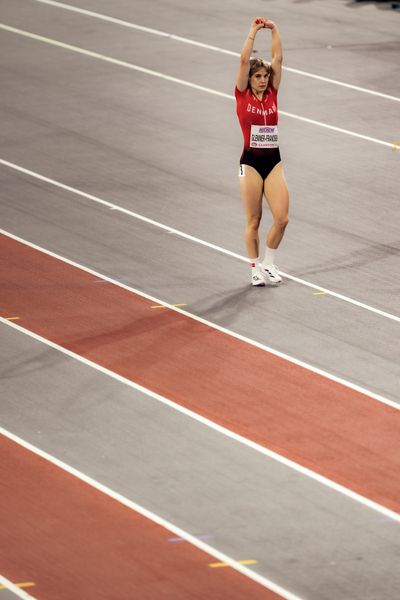 Astrid Glenner-Frandsen (DEN/Denmark) am 02.03.2024 bei den World Athletics Indoor Championships in Glasgow (Schottland / Vereinigtes Königreich)