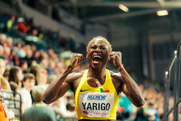 Noelie Yarigo (BEN) am 02.03.2024 bei den World Athletics Indoor Championships in Glasgow (Schottland / Vereinigtes Königreich)