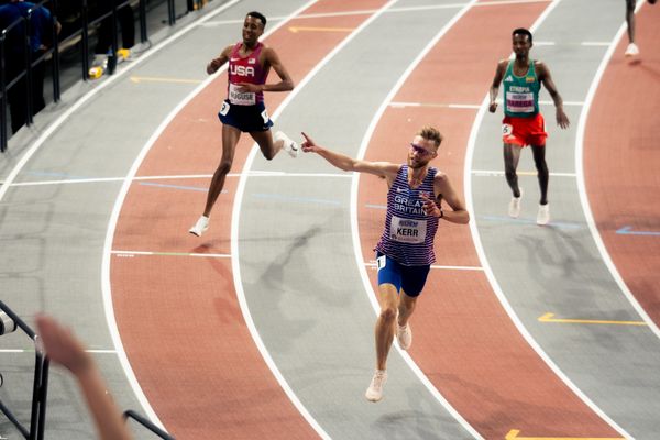 Josh Kerr (GBR/Great Britain) am 02.03.2024 bei den World Athletics Indoor Championships in Glasgow (Schottland / Vereinigtes Königreich)