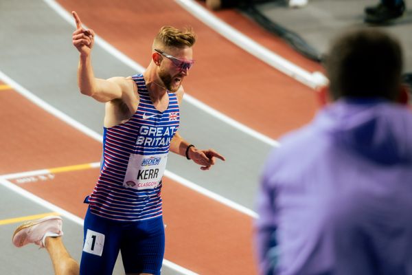 Josh Kerr (GBR/Great Britain) am 02.03.2024 bei den World Athletics Indoor Championships in Glasgow (Schottland / Vereinigtes Königreich)