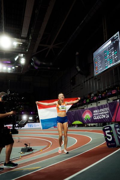 Femke Bol (NED/Netherlands) am 02.03.2024 bei den World Athletics Indoor Championships in Glasgow (Schottland / Vereinigtes Königreich)