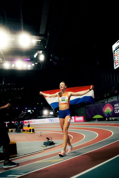 Femke Bol (NED/Netherlands) am 02.03.2024 bei den World Athletics Indoor Championships in Glasgow (Schottland / Vereinigtes Königreich)