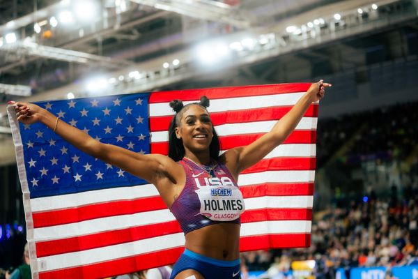 Alexis Holmes (USA/United States of America) am 02.03.2024 bei den World Athletics Indoor Championships in Glasgow (Schottland / Vereinigtes Königreich)