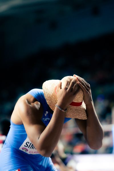 Lorenzo Ndele Simonelli (ITA/Italy) am 02.03.2024 bei den World Athletics Indoor Championships in Glasgow (Schottland / Vereinigtes Königreich)