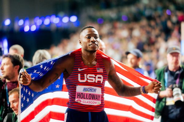 Grant Holloway (USA/United States of America) am 02.03.2024 bei den World Athletics Indoor Championships in Glasgow (Schottland / Vereinigtes Königreich)