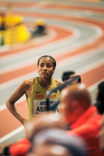 Mikaelle Assani (GER/Germany) am 03.03.2024 bei den World Athletics Indoor Championships in Glasgow (Schottland / Vereinigtes Königreich)