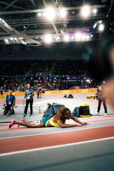 Noélie Yarigo (BEN) am 03.03.2024 bei den World Athletics Indoor Championships in Glasgow (Schottland / Vereinigtes Königreich)