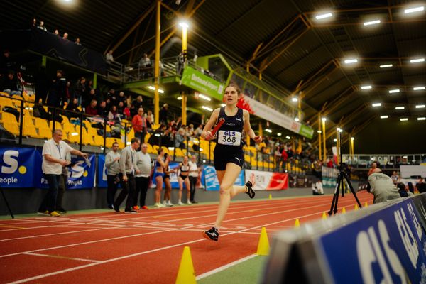 Vera Coutellier (Cologne Athletics) waehrend den deutschen Jugend-Hallenmeisterschaften U20 am 15.02.2025 in der Helmut-Körnig-Halle in Dortmund