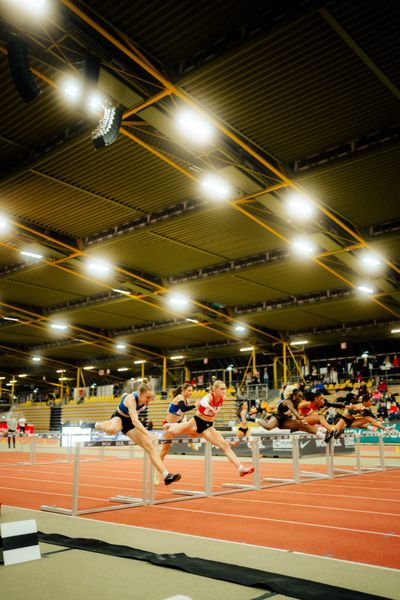 Svea Funck (TV Jahn Walsrode) waehrend den deutschen Jugend-Hallenmeisterschaften U20 am 15.02.2025 in der Helmut-Körnig-Halle in Dortmund