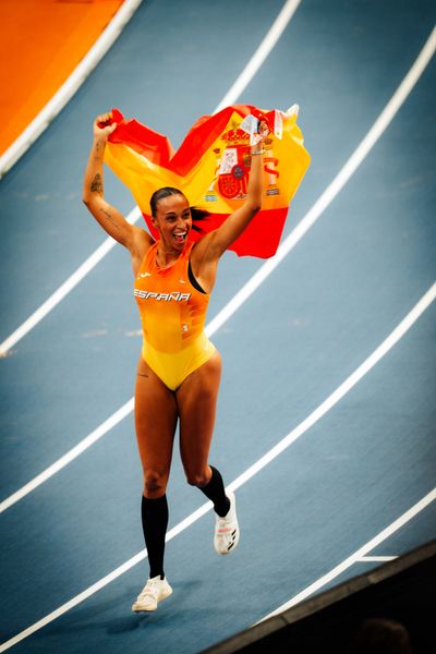 Ana Peleteiro-Compaoré (ESP) during the European Athletics Indoor Championships on 07/03/2025 at the Omnisport Arena in Apeldoorn