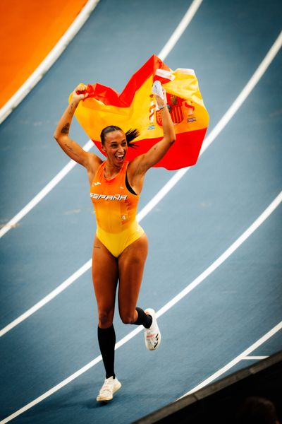 Ana Peleteiro-Compaoré (ESP) during the European Athletics Indoor Championships on 07/03/2025 at the Omnisport Arena in Apeldoorn
