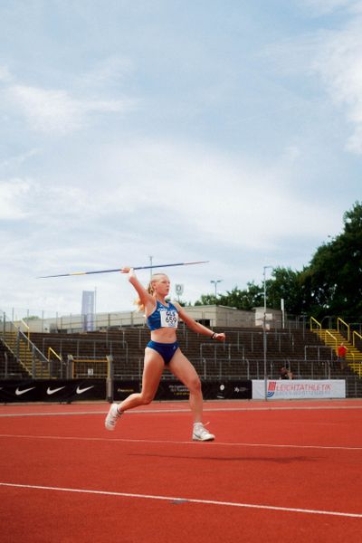Greta Katharina Pauli (VfL Stade) waehrend der U16-/U23-DM am 06.07.2025 im Donaustadion in Ulm
