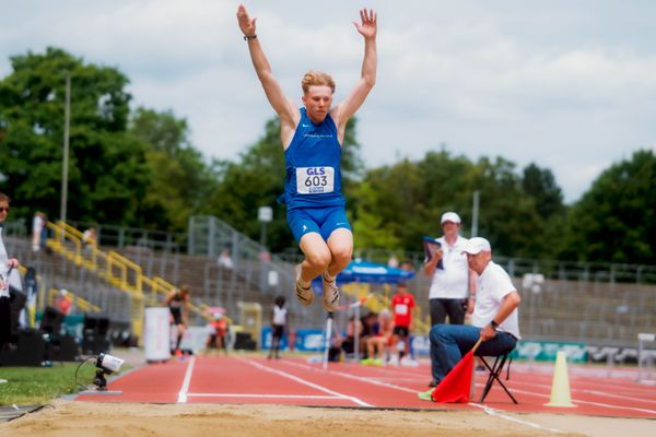 Liam Zentarra (Garbsener SC) waehrend der U16-/U23-DM am 06.07.2025 im Donaustadion in Ulm