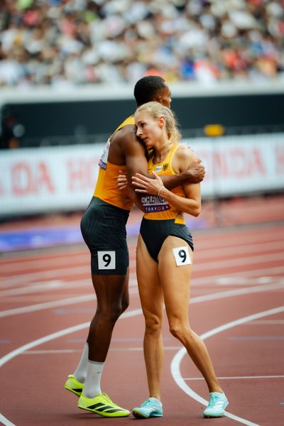 Emil Agyekum (GER), Elisa Lechleitner (GER) during the World Athletics Championships on 13.09.2025 in Tokyo.