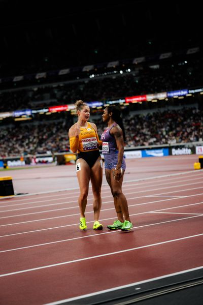 Gina Lückenkemper (GER), Sha'carri Richardson (USA) during the World Athletics Championships on 13.09.2025 in Tokyo.