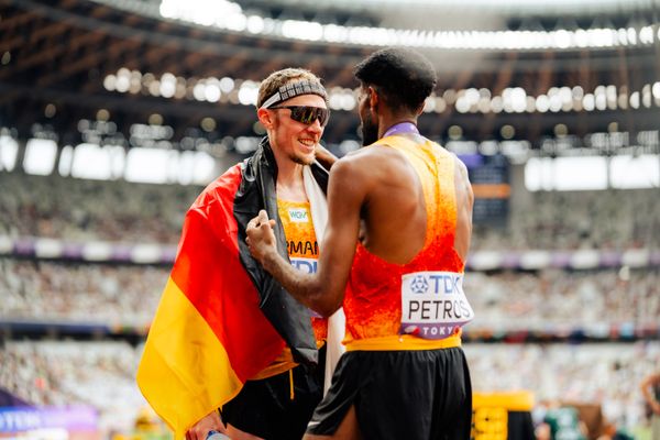 Amanal Petros (GER), Richard Ringer (GER) during the World Athletics Championships on 15.09.2025 in Tokyo.
