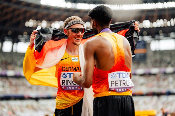 Amanal Petros (GER), Richard Ringer (GER) during the World Athletics Championships on 15.09.2025 in Tokyo.