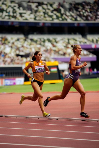 Angelina Napoleon (USA), Gesa Felicitas Krause (GER) during the World Athletics Championships on 15.09.2025 in Tokyo.