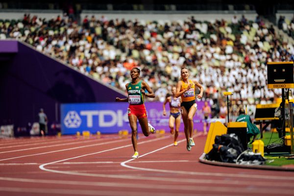 Lomi Muleta (ETH), Lea Meyer (GER) during the World Athletics Championships on 15.09.2025 in Tokyo.