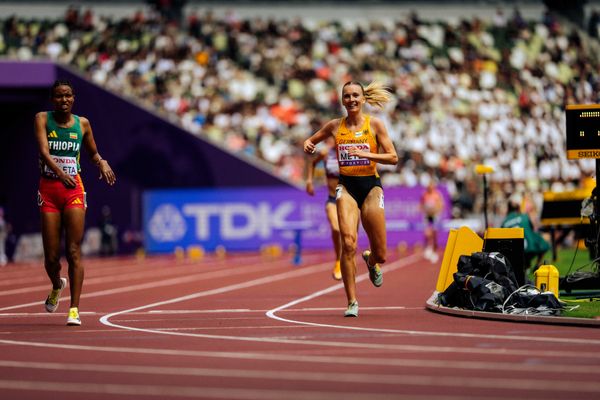 Lomi Muleta (ETH), Lea Meyer (GER) during the World Athletics Championships on 15.09.2025 in Tokyo.