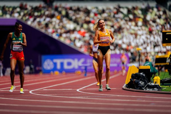Lomi Muleta (ETH), Lea Meyer (GER) during the World Athletics Championships on 15.09.2025 in Tokyo.