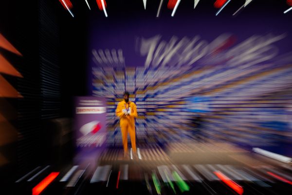 Medal ceremony of Men’s Marathon during the World Athletics Championships with Amanal Petros (GER),
 Alphonce Felix Simbu (TAN) & Iliass Aouani (ITA) 15.09.2025 in Tokyo.