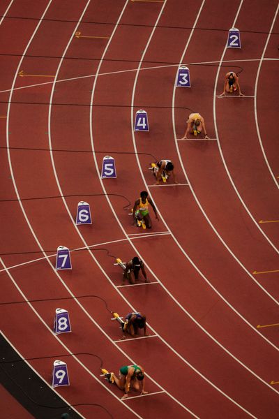 Heat 2 with Olivia Fotopoulou (CYP), Jessica Bianca Wessolly (GER), Maria Carmona (NCA), Jessika Gbai (CIV), Thelma Davies (LBR), Melissa Jefferson Wooden (USA), Mia Gross (AUS), Helene Parisot (FRA) during the World Athletics Championships on 17.09.2025 in Tokyo.