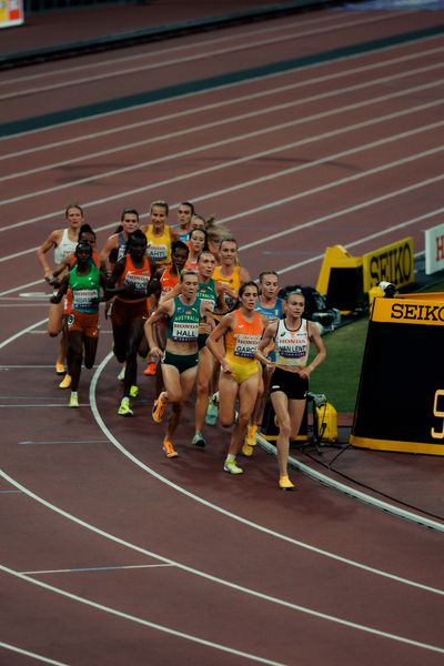Anna Hall (USA), Marta García (ESP), Jana Van Lent (BEL), Lea Meyer (GER) during the World Athletics Championships on 18.09.2025 in Tokyo.