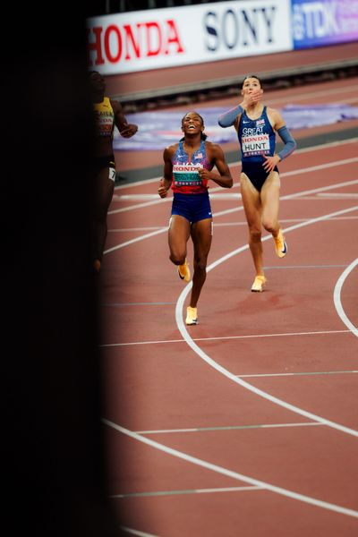 Melissa Jefferson Wooden (USA), Amy Hunt (GBR) during the World Athletics Championships on 19.09.2025 in Tokyo.